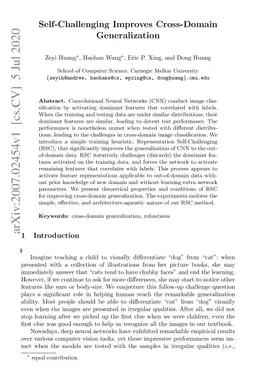 Self-Challenging Improves Cross-Domain Generalization