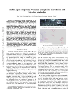 Traffic Agent Trajectory Prediction Using Social Convolution and
  Attention Mechanism