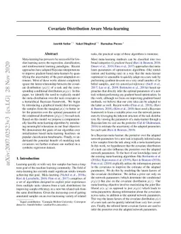 Covariate Distribution Aware Meta-learning