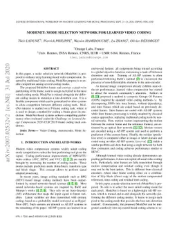 ModeNet: Mode Selection Network For Learned Video Coding