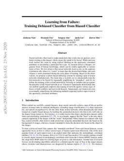 Learning from Failure: Training Debiased Classifier from Biased
  Classifier