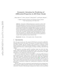 Geometric Attention for Prediction of Differential Properties in 3D
  Point Clouds