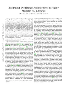 Integrating Distributed Architectures in Highly Modular RL Libraries