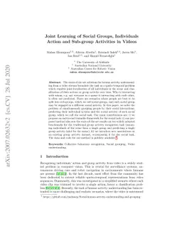Joint Learning of Social Groups, Individuals Action and Sub-group
  Activities in Videos
