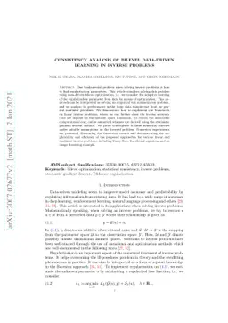 Consistency analysis of bilevel data-driven learning in inverse problems