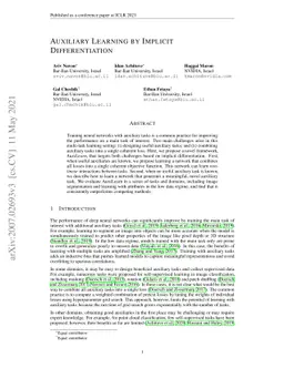 Auxiliary Learning by Implicit Differentiation