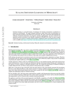 Scaling Imitation Learning in Minecraft