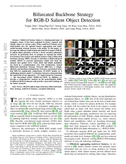 Bifurcated backbone strategy for RGB-D salient object detection