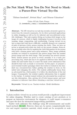 Do Not Mask What You Do Not Need to Mask: a Parser-Free Virtual Try-On