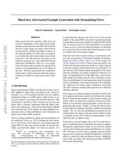 Black-box Adversarial Example Generation with Normalizing Flows