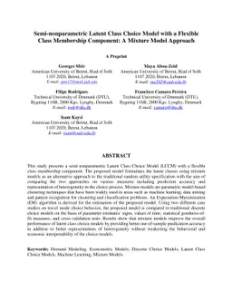 Semi-nonparametric Latent Class Choice Model with a Flexible Class
  Membership Component: A Mixture Model Approach