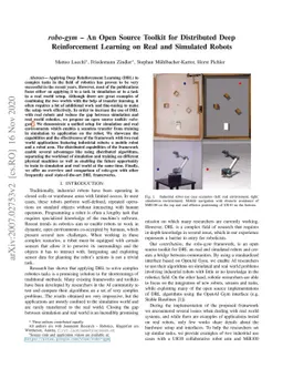 robo-gym -- An Open Source Toolkit for Distributed Deep Reinforcement
  Learning on Real and Simulated Robots