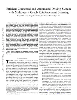Efficient Connected and Automated Driving System with Multi-agent Graph
  Reinforcement Learning