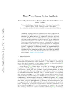 Novel-View Human Action Synthesis