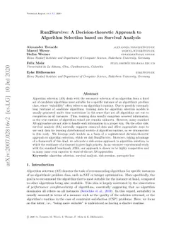 Run2Survive: A Decision-theoretic Approach to Algorithm Selection based
  on Survival Analysis