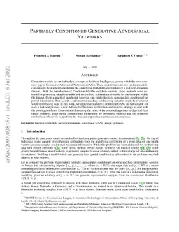 Partially Conditioned Generative Adversarial Networks