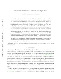 Weak SINDy For Partial Differential Equations