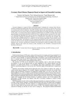 Coronary Heart Disease Diagnosis Based on Improved Ensemble Learning