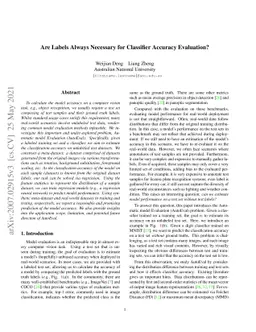 Are Labels Always Necessary for Classifier Accuracy Evaluation?