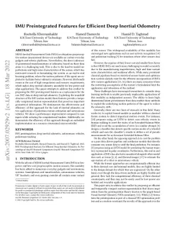 IMU Preintegrated Features for Efficient Deep Inertial Odometry
