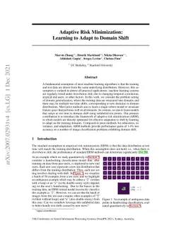 Adaptive Risk Minimization: Learning to Adapt to Domain Shift