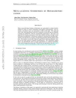 Meta-Learning Symmetries by Reparameterization