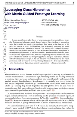 Leveraging Class Hierarchies with Metric-Guided Prototype Learning
