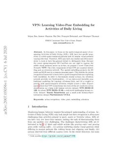 VPN: Learning Video-Pose Embedding for Activities of Daily Living