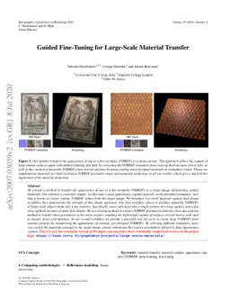 Guided Fine-Tuning for Large-Scale Material Transfer
