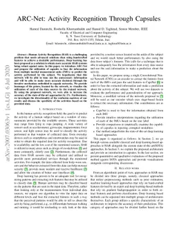 ARC-Net: Activity Recognition Through Capsules