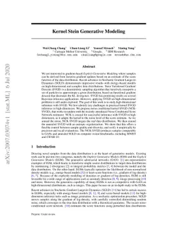 Kernel Stein Generative Modeling