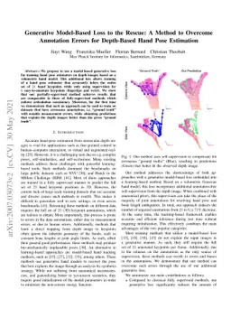 Generative Model-Based Loss to the Rescue: A Method to Overcome
  Annotation Errors for Depth-Based Hand Pose Estimation