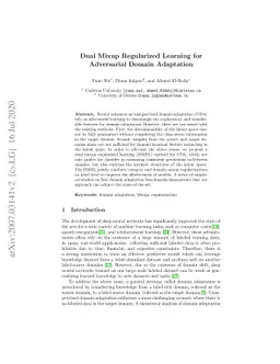 Dual Mixup Regularized Learning for Adversarial Domain Adaptation