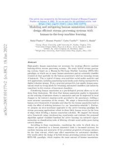 Modeling and mitigating human annotation errors to design efficient
  stream processing systems with human-in-the-loop machine learning