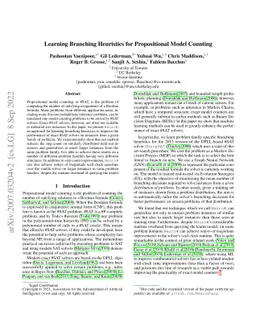 Learning Branching Heuristics for Propositional Model Counting