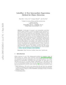 LabelEnc: A New Intermediate Supervision Method for Object Detection