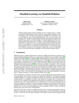 Manifold Learning via Manifold Deflation