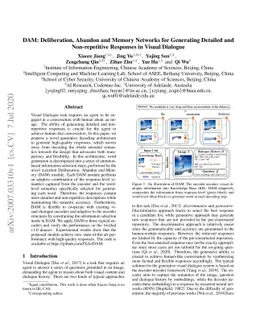 DAM: Deliberation, Abandon and Memory Networks for Generating Detailed
  and Non-repetitive Responses in Visual Dialogue
