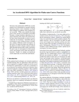 An Accelerated DFO Algorithm for Finite-sum Convex Functions