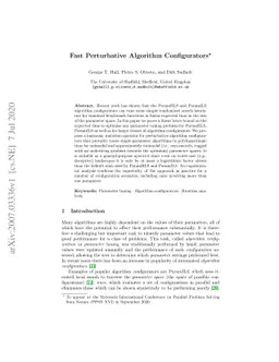 Fast Perturbative Algorithm Configurators