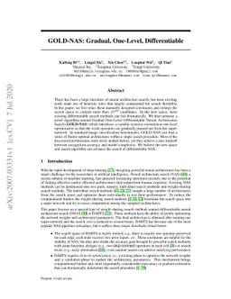 GOLD-NAS: Gradual, One-Level, Differentiable