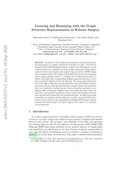 Learning and Reasoning with the Graph Structure Representation in
  Robotic Surgery