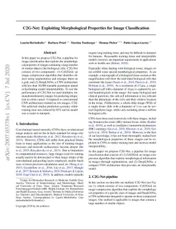 C2G-Net: Exploiting Morphological Properties for Image Classification