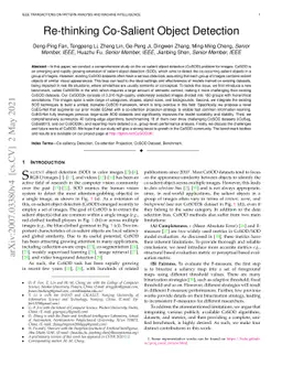 Re-thinking Co-Salient Object Detection