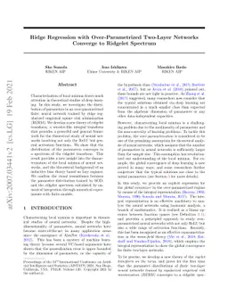 Ridge Regression with Over-Parametrized Two-Layer Networks Converge to
  Ridgelet Spectrum