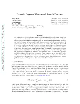 Dynamic Regret of Convex and Smooth Functions