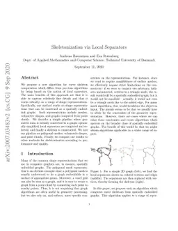 Skeletonization via Local Separators
