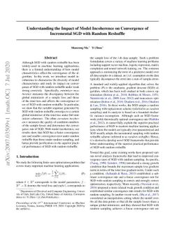 Understanding the Impact of Model Incoherence on Convergence of
  Incremental SGD with Random Reshuffle