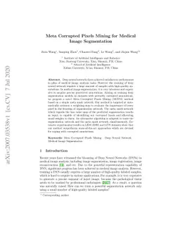 Meta Corrupted Pixels Mining for Medical Image Segmentation