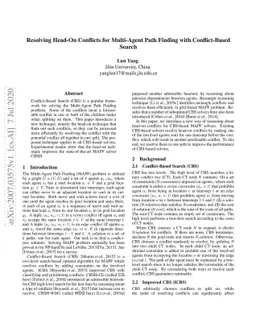 Resolving Head-On Conflicts for Multi-Agent Path Finding with
  Conflict-Based Search